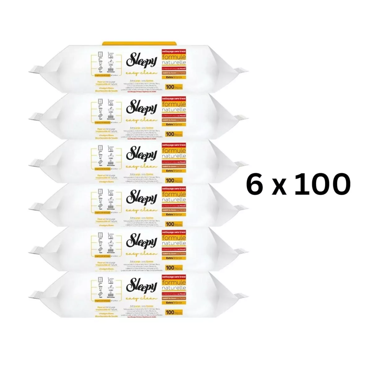 Sleepy Easy Clean Surface Cleaning Towel Herbal Soap Additive 6 Pack 6 100 600 Sheets 2 1