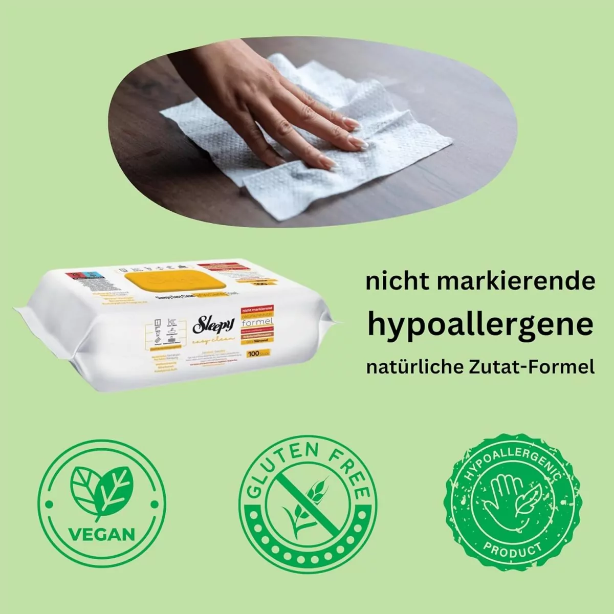 Sleepy Easy Clean Surface Cleaning Towel Herbal Soap Additive 6 Pack 6 100 600 Sheets 5